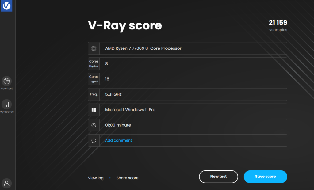 MSI MAG X870 TOMAHAWK WiFi motherboard: VRay Benchmark