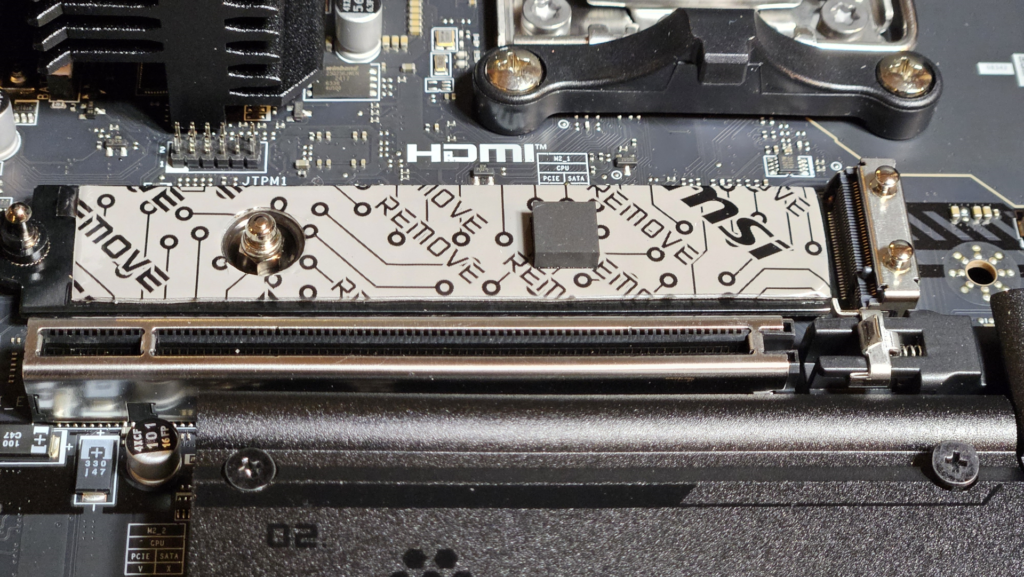 MSI MAG X870E TOMAHAWK WiFi motherboard:  primary M.2