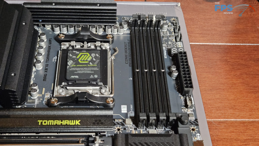 MSI MAG X870 TOMAHAWK  WiFi : cpu and memory slots