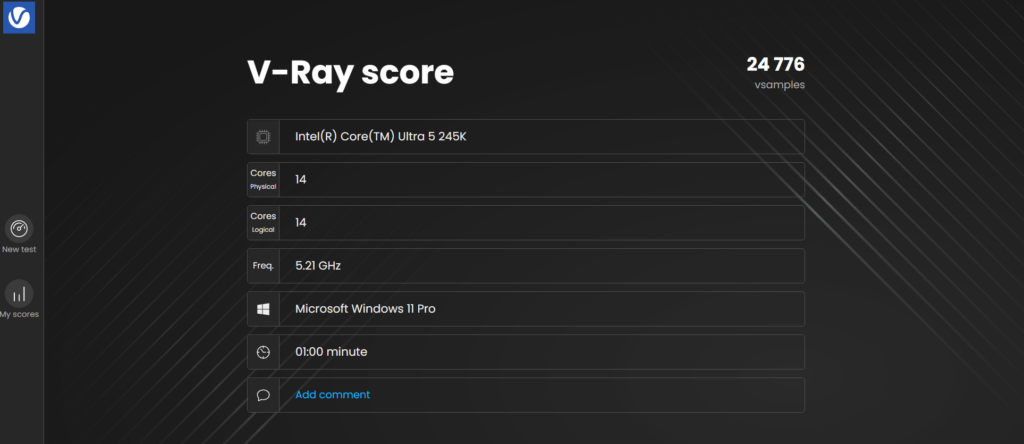 MSI MAG B860 TOMAHAWK WiFi : VRay