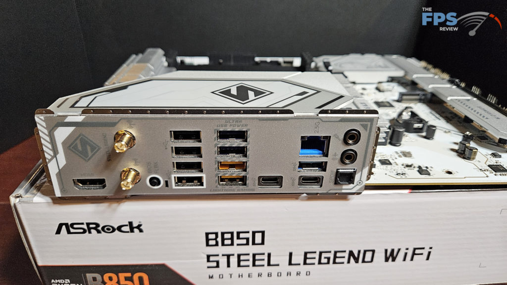 ASRock B850 Steel Legend WiFi motherboard: I/O