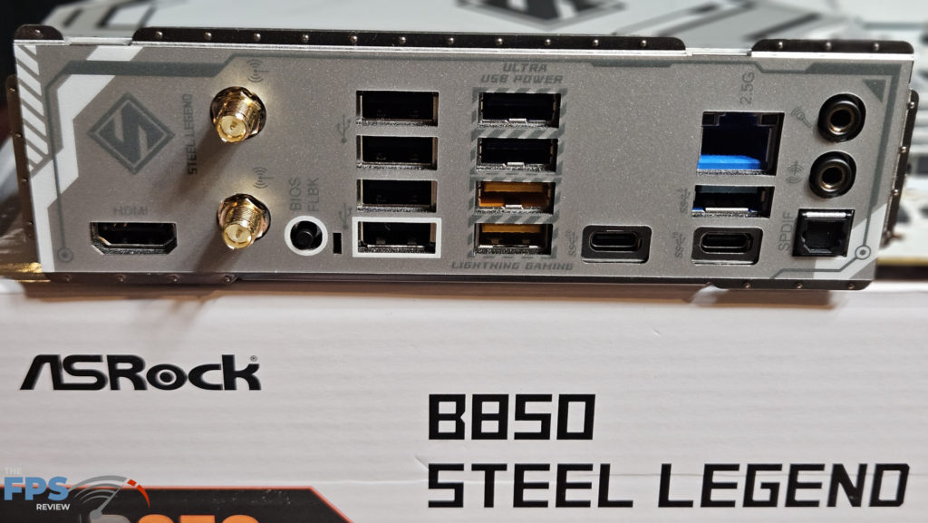 ASRock B850 Steel Legend WiFi motherboard: I/O