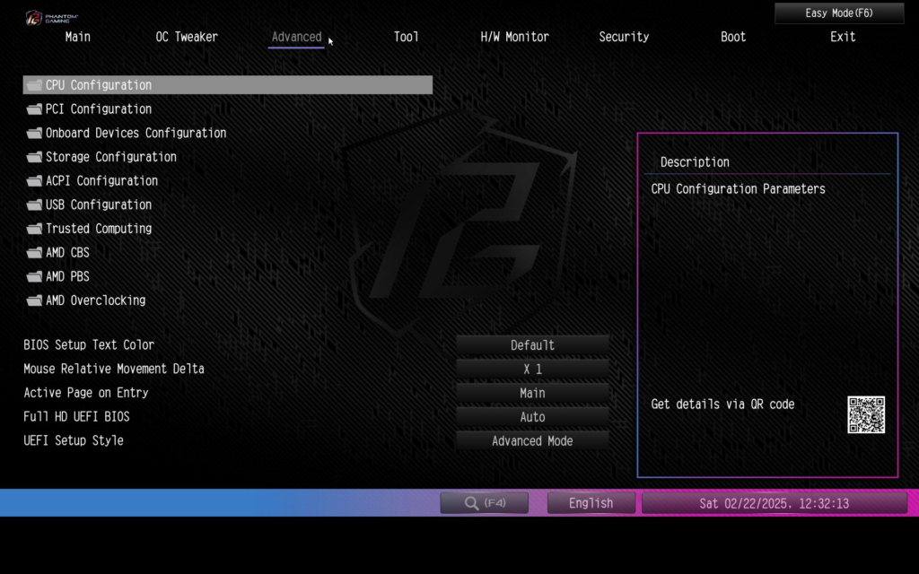 ASRock Phantom Gaming B850 RIPTIDE WiFi motherboard: BIOS