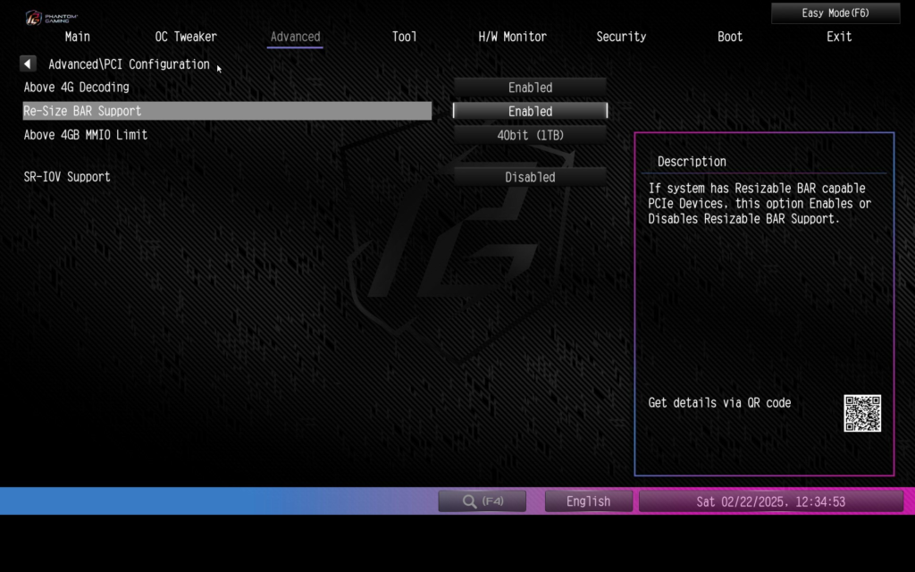 ASRock Phantom Gaming B850 RIPTIDE WiFi motherboard: BIOS