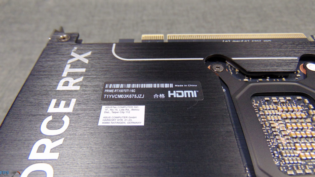 ASUS PRIME GeForce RTX 5070 Ti Label