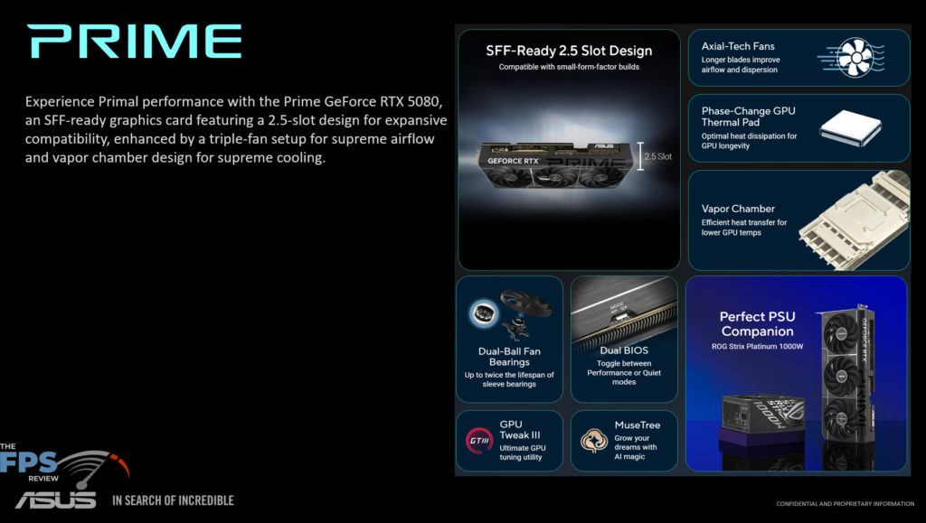 ASUS PRIME GeForce RTX 5070 Ti Product Briefing Slides