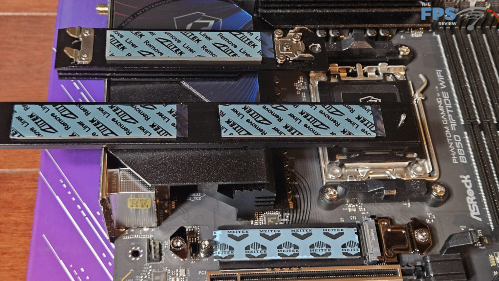 ASRock Phantom Gaming B850 RIPTIDE WiFi motherboard: heatsinks