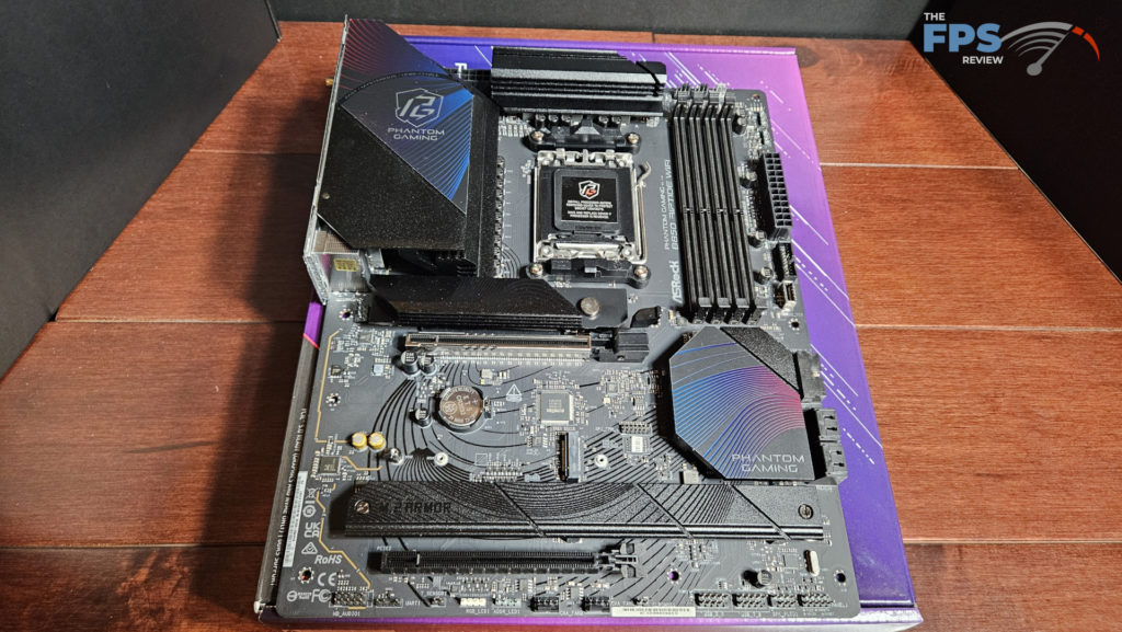 ASRock Phantom Gaming B850 RIPTIDE WiFi motherboard: full board