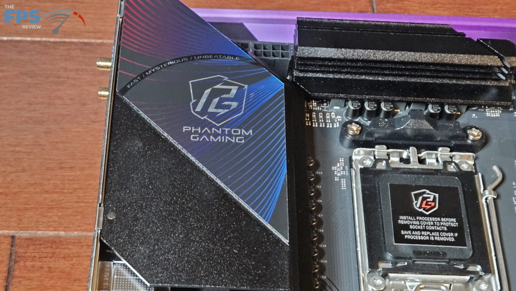 ASRock Phantom Gaming B850 RIPTIDE WiFi motherboard: I/O heatsink