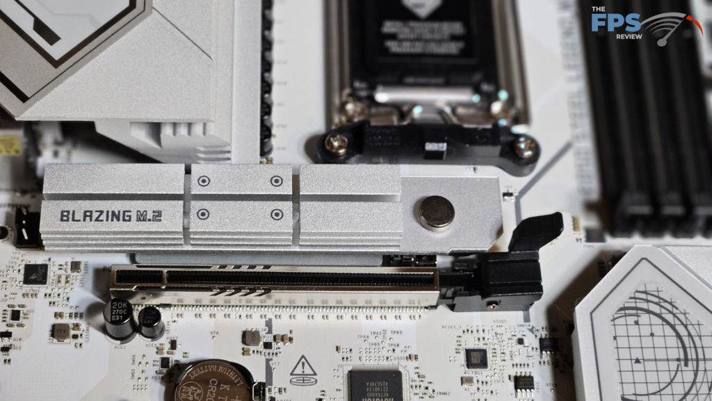 ASRock B850 Steel Legend WiFi motherboard: primary M.2 heatsink