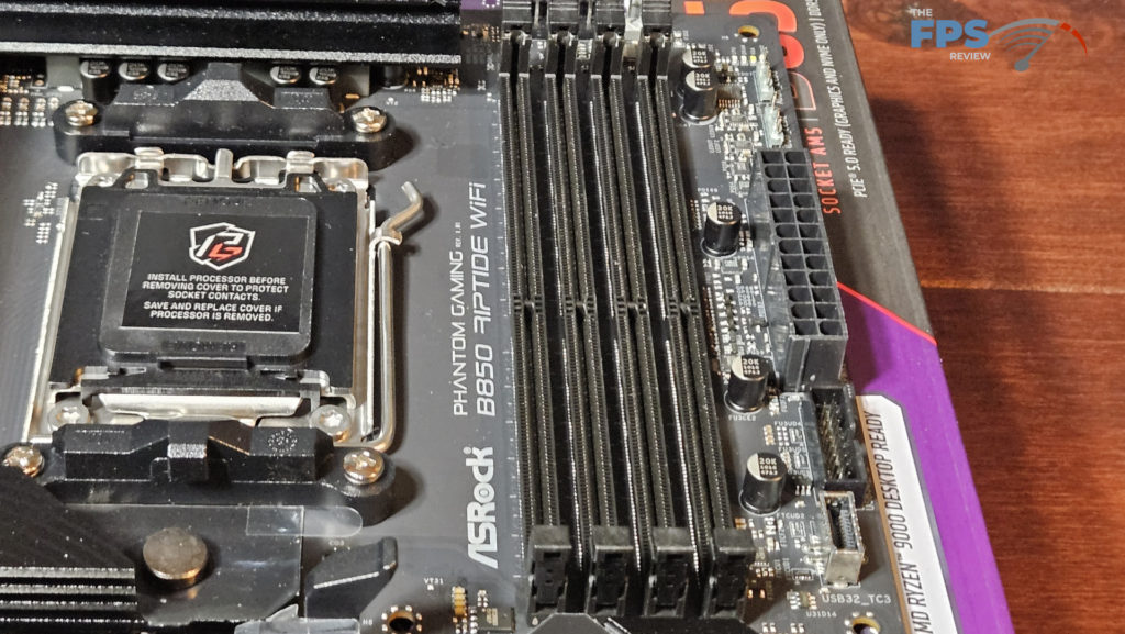 ASRock Phantom Gaming B850 RIPTIDE WiFi motherboard: memory slots