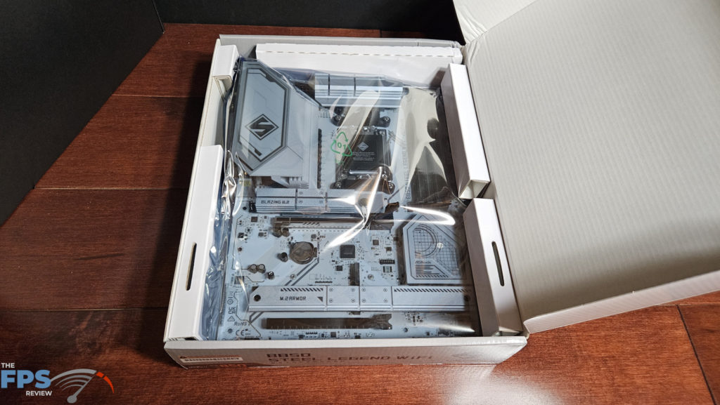ASRock B850 Steel Legend WiFi motherboard: box open