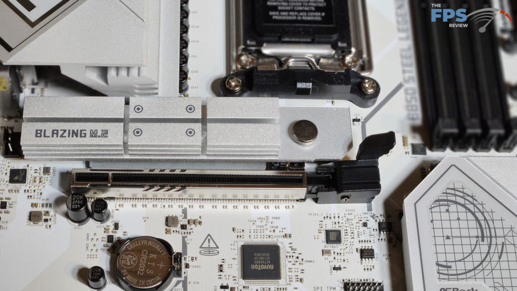 ASRock B850 Steel Legend WiFi motherboard: primary M.2 heatsink