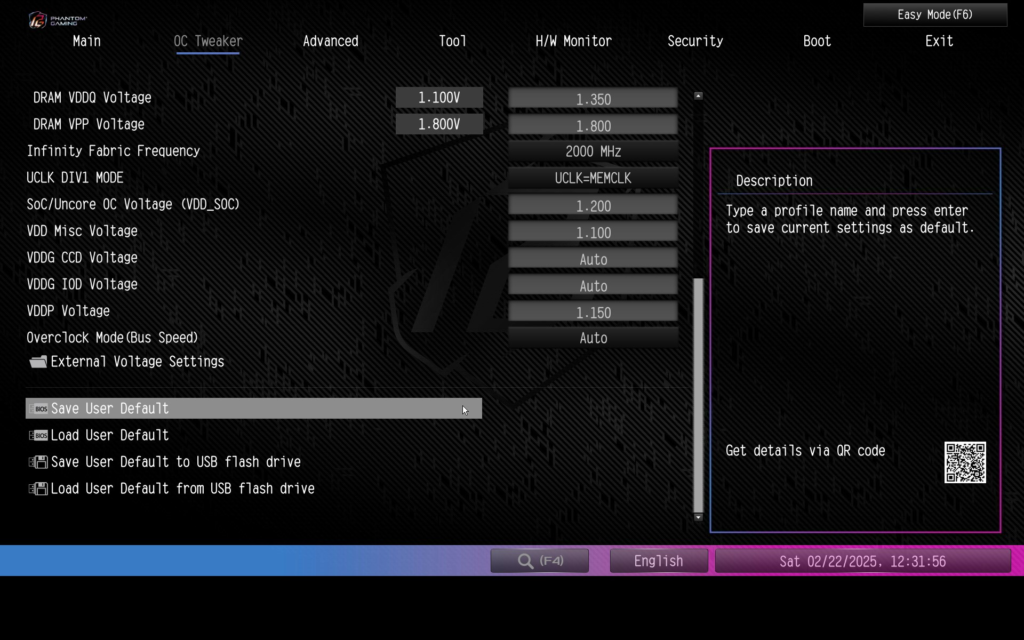 ASRock Phantom Gaming B850 RIPTIDE WiFi motherboard: BIOS