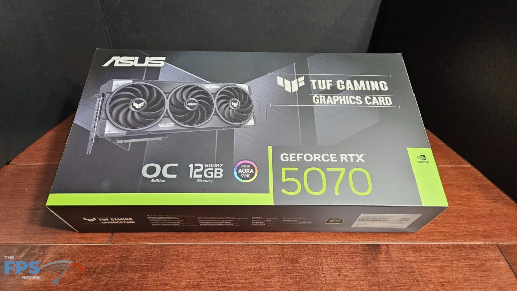 ASUS GeForce RTX 5070 TUF GAMING OC Edition : box