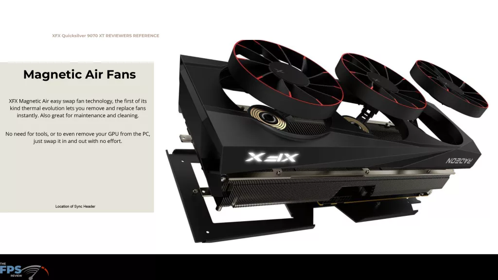 XFX Quicksilver AMD Radeon RX 9070 XT Magnetic Air Edition Press Deck