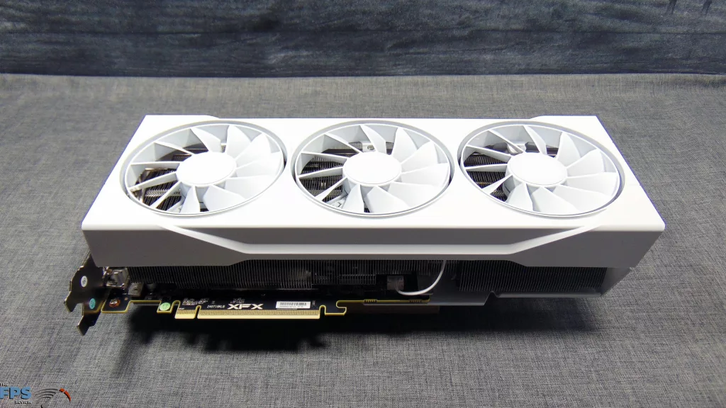XFX Swift AMD Radeon RX 9070 OC White Triple Fan Gaming Edition Top View