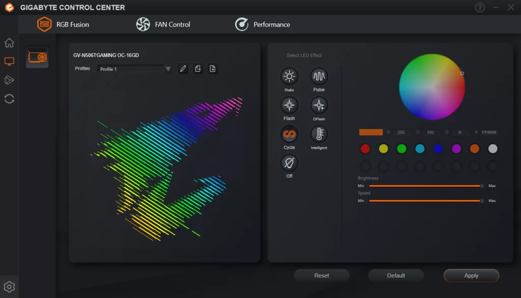 GIGABYTE Control Center software