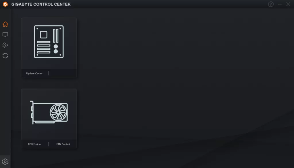 GIGABYTE Control Center software