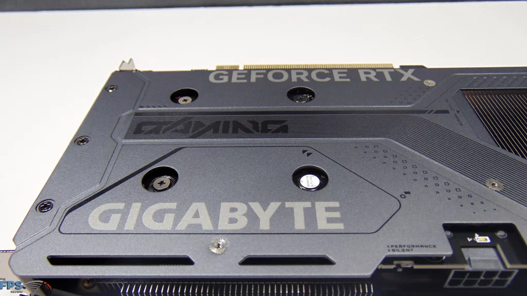 GIGABYTE GeForce RTX 5060 Ti GAMING OC 16G Back of GPU