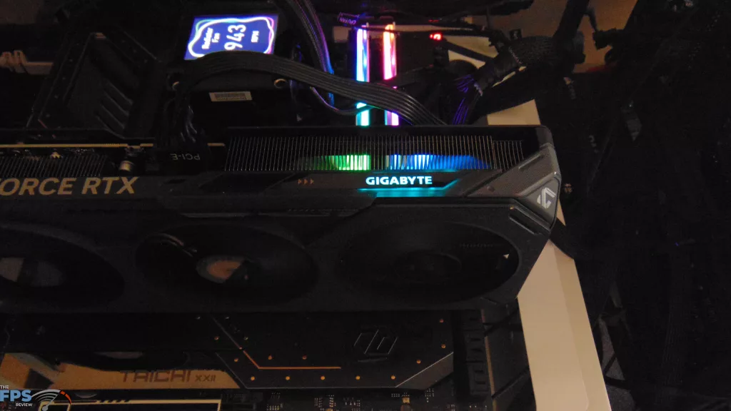 GIGABYTE GeForce RTX 5060 Ti GAMING OC 16G Installed in Computer with RGB