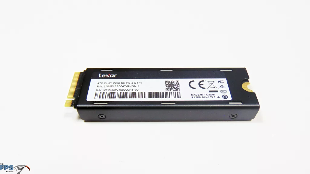 Lexar PLAY 2280 SE 4TB PCIe Gen4 M.2 NVMe SSD Bottom View
