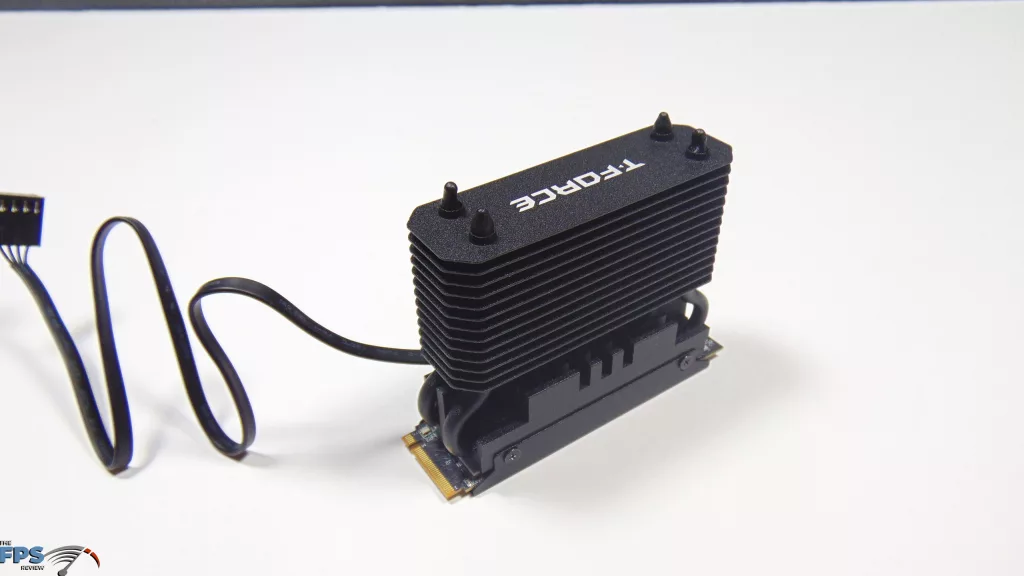 TEAMGROUP T-FORCE GE PRO AirFlow I 2TB PCIe Gen5 M.2 NVMe SSD Top Down Back Side View