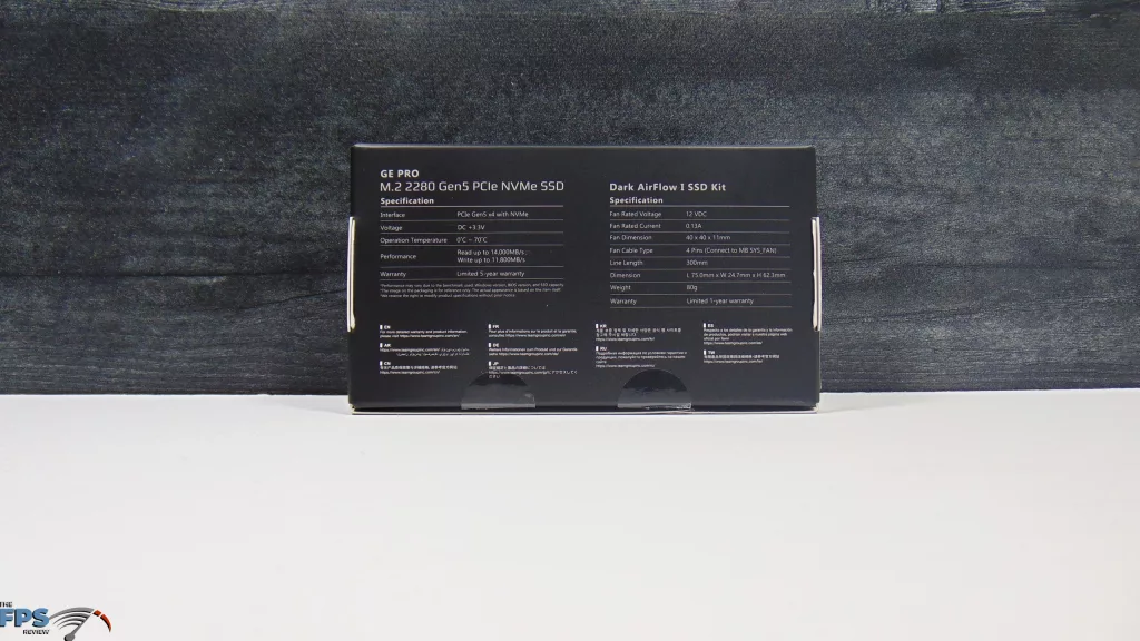 TEAMGROUP T-FORCE GE PRO AirFlow I 2TB PCIe Gen5 M.2 NVMe SSD Box Back
