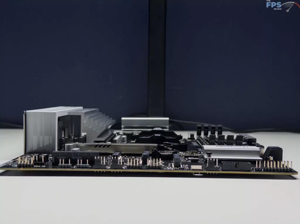 Bottom up view of motherboard
