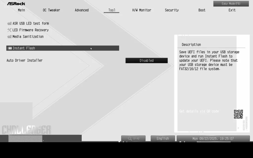ASRock B850 CHALLENGER WiFi WHITE: BIOS