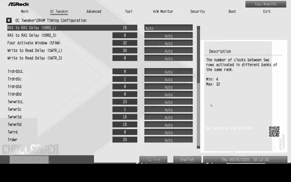 ASRock B850 CHALLENGER WiFi WHITE: BIOS