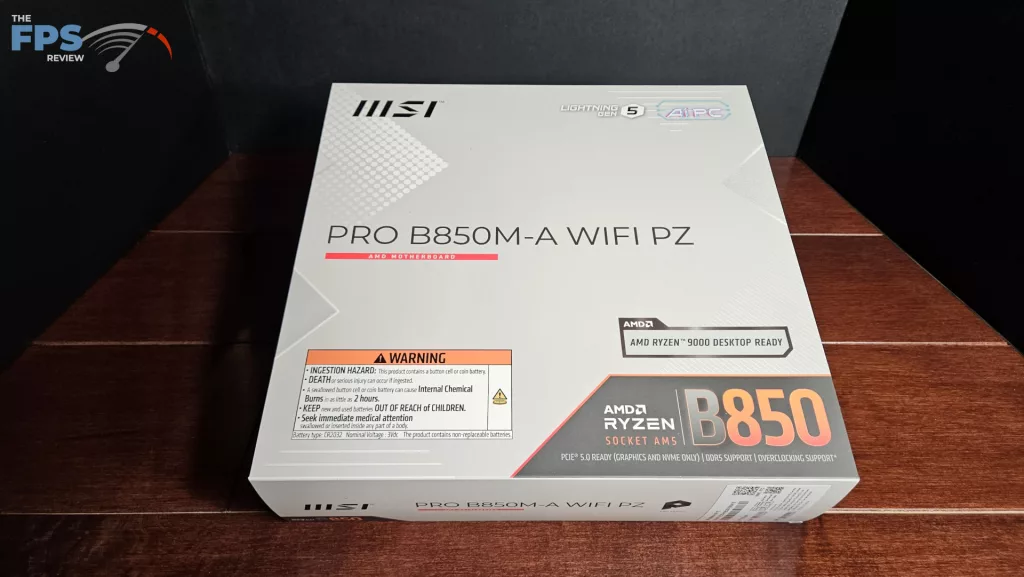 MSI Pro B850M-A WiFi PZ motherboard: box front