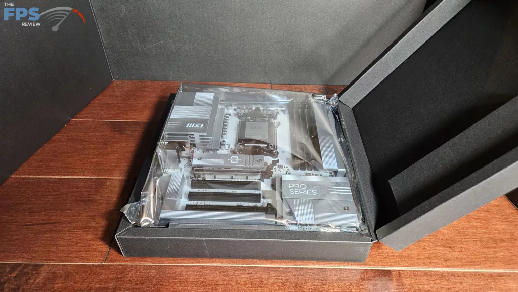 MSI Pro B850M-A WiFi PZ motherboard: box open