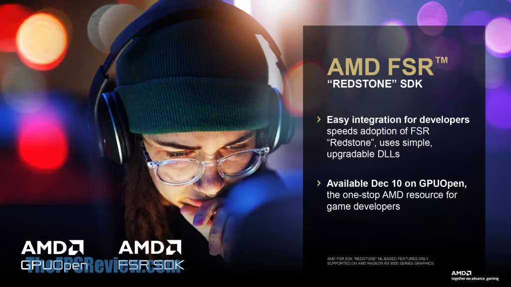 AMD FSR Redstone Press Presentation Slide