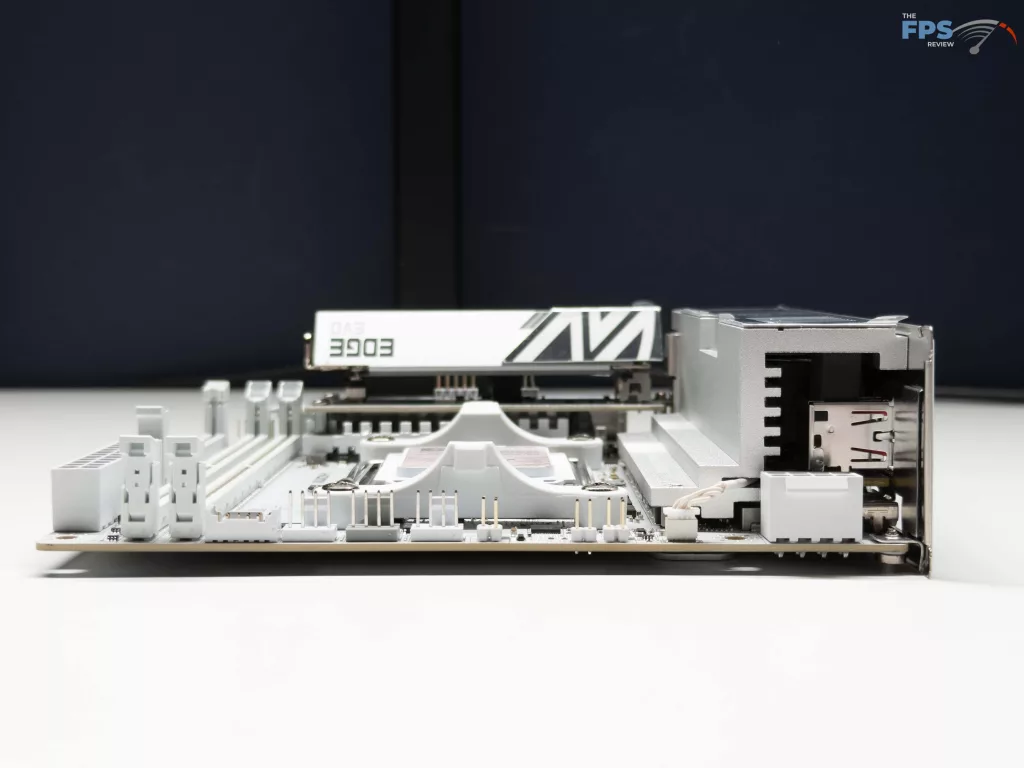 Side of motherboard
