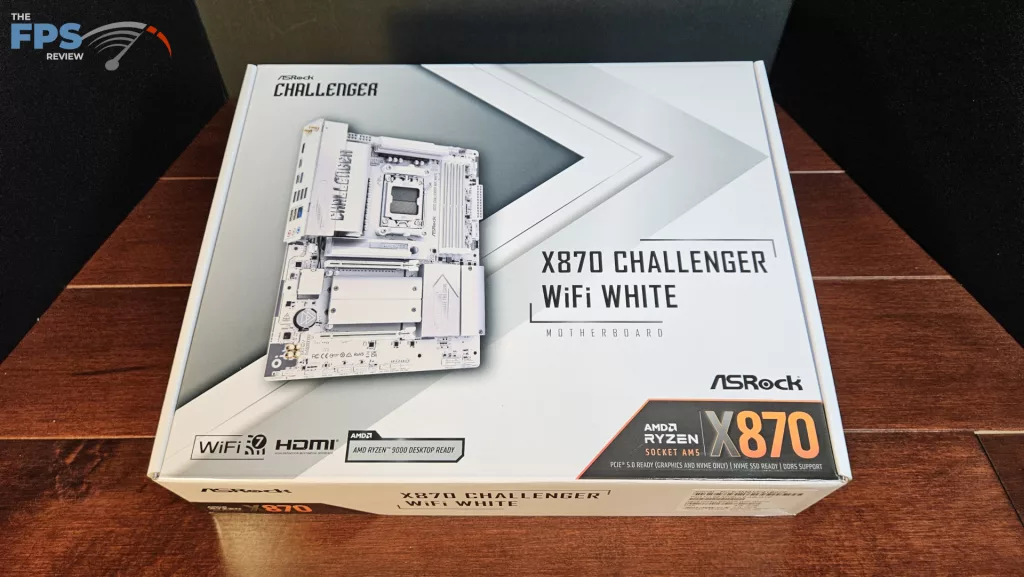 ASRock X870 CHALLENGER WiFi White motherboard: box