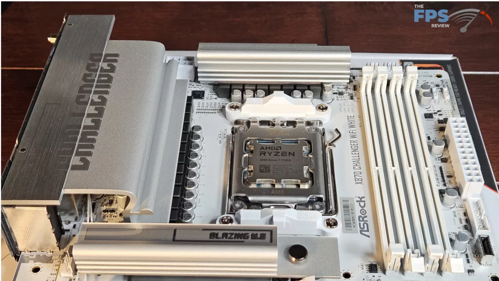 ASRock X870 CHALLENGER WiFi White motherboard: cpu placed