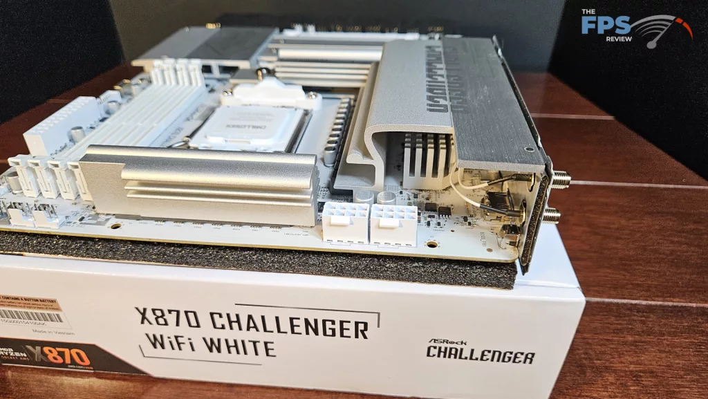 ASRock X870 CHALLENGER WiFi White motherboard: VRM sinks